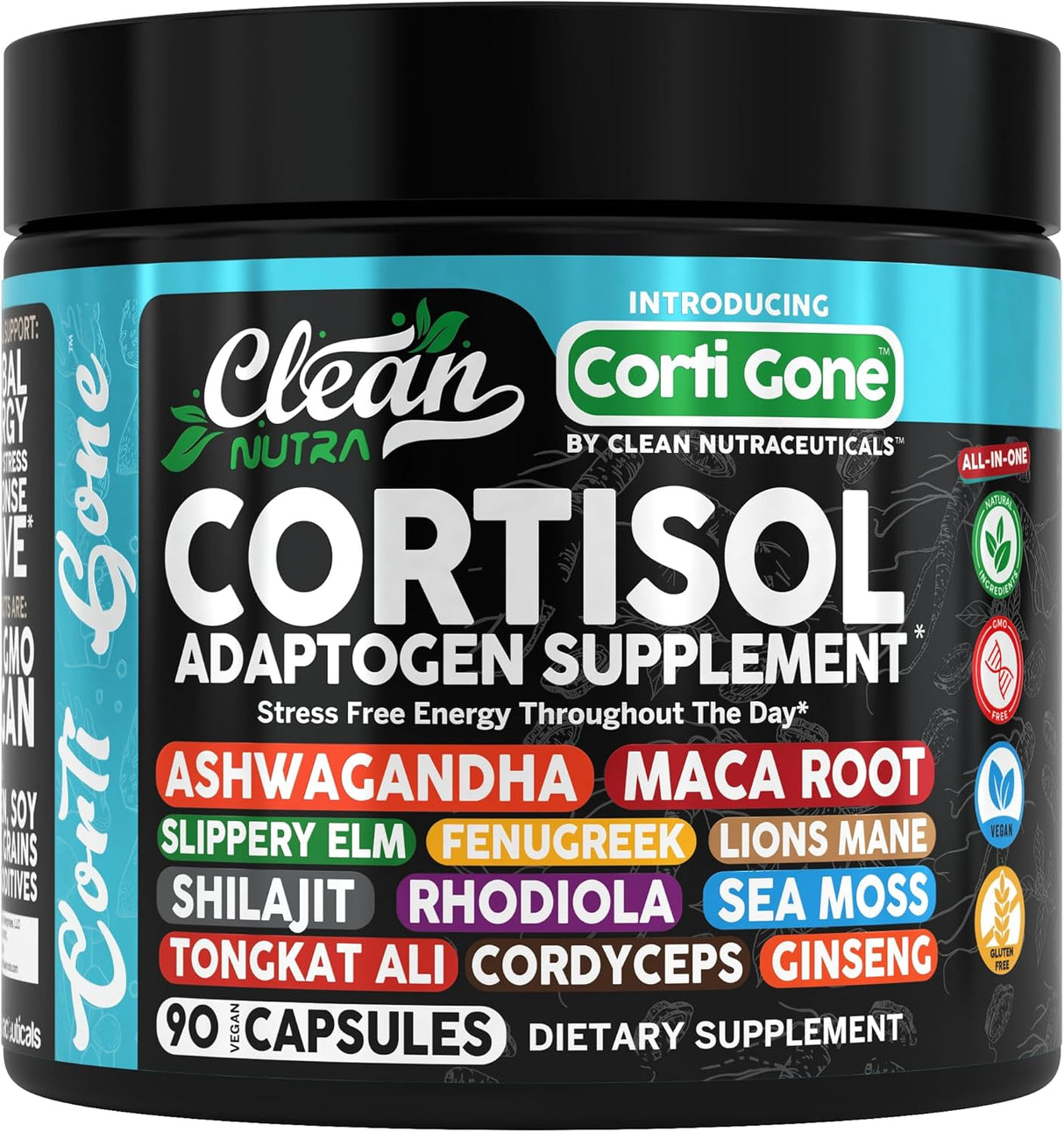 Corti Gone Suplemento para Cortisol Mujer | Maca, Ashwagandha
