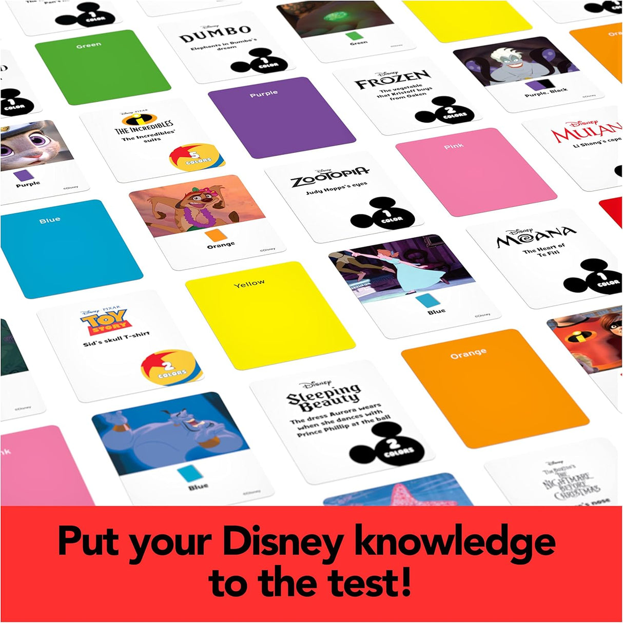 Juego de Mesa Disney Color Brain, Familiar, Mickey y Princesas