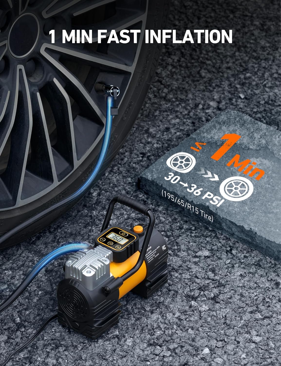 Inflador de neumáticos compresor portátil 150 PSI AstroAI