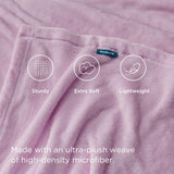 Manta Bedsure Fleece Queen Suave y Ligera 90x90 pulgadas