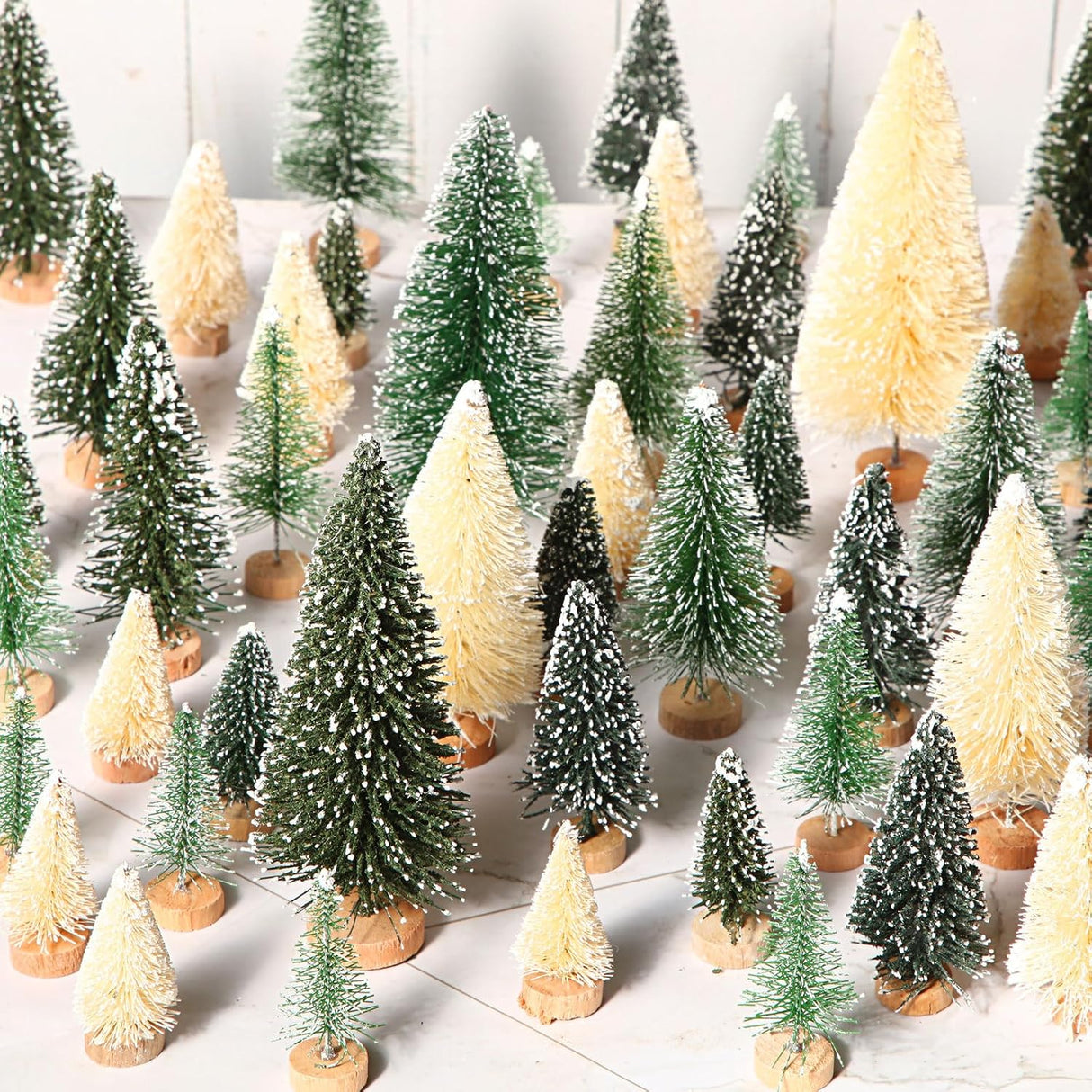 Árboles de Navidad Artificiales SATINIOR, 60 Piezas, 1.8-4.9 Pulg.