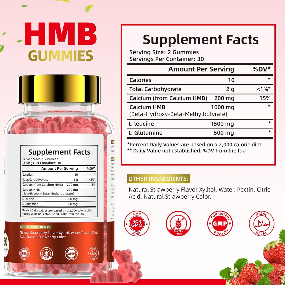 Gomitas HMB para Hombres y Mujeres – 60 Gomitas