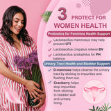 Probióticos para mujeres, probióticos y prebióticos, arándan