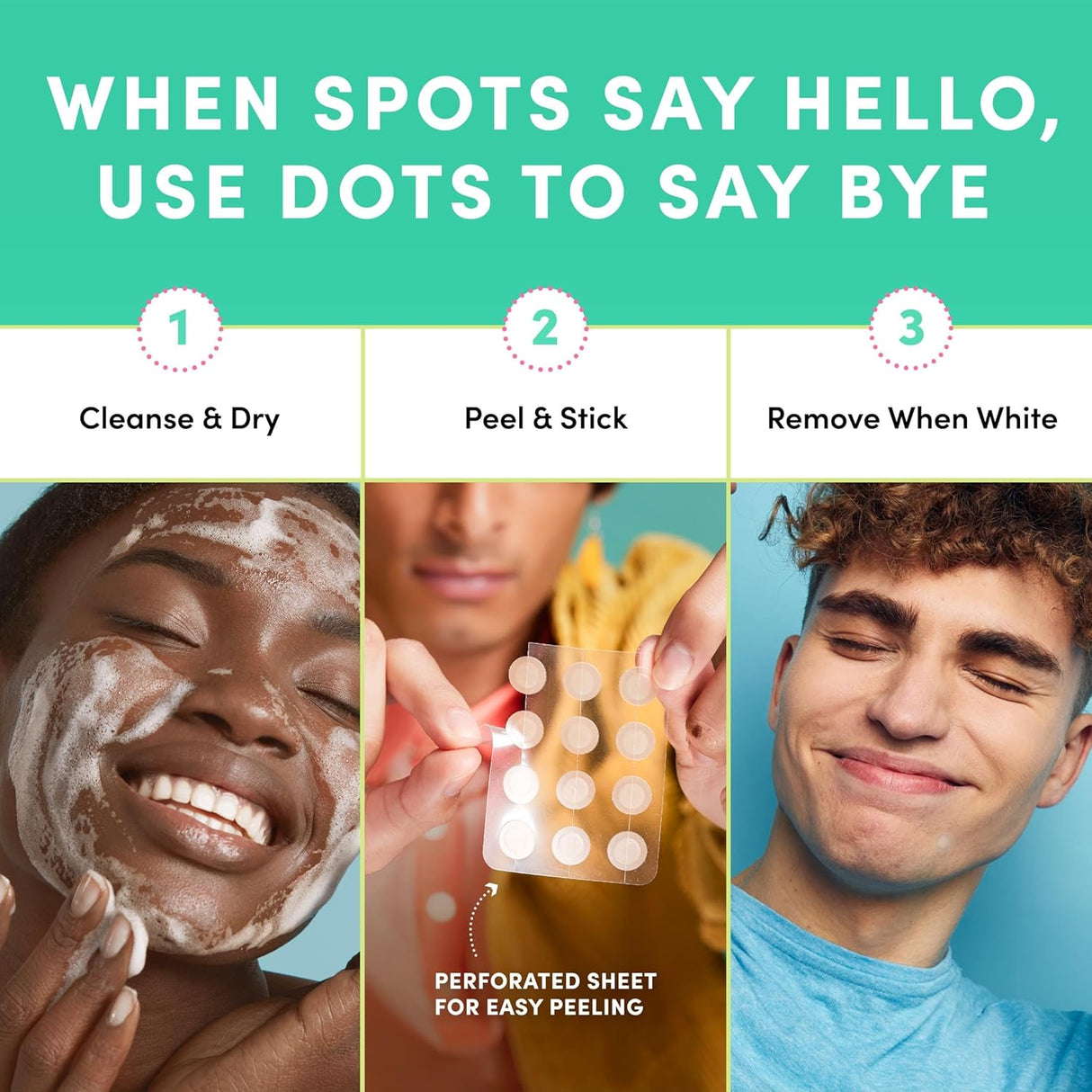 Parches de espinillas para cara paquete de 24 Dots for Spots
