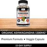 Suplemento Adaptógeno Kaya Naturals Ashwagandha 1300mg