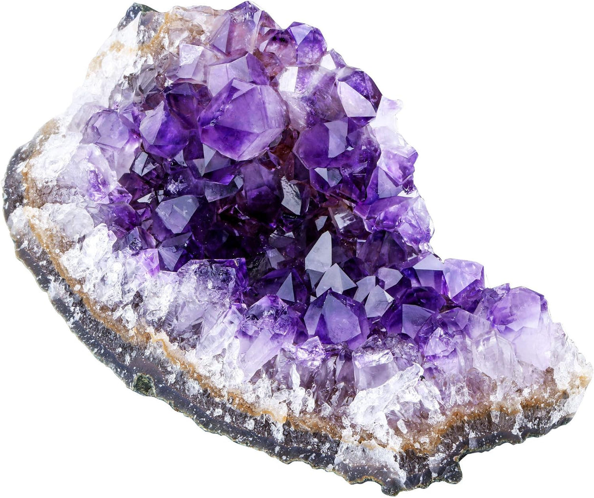 Jovivi Racimos de amatista, geoda de amatista natural en bruto
