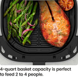 Freidora de aire Chefman 4 QT, tecnología Hi-Fry, pantalla táctil