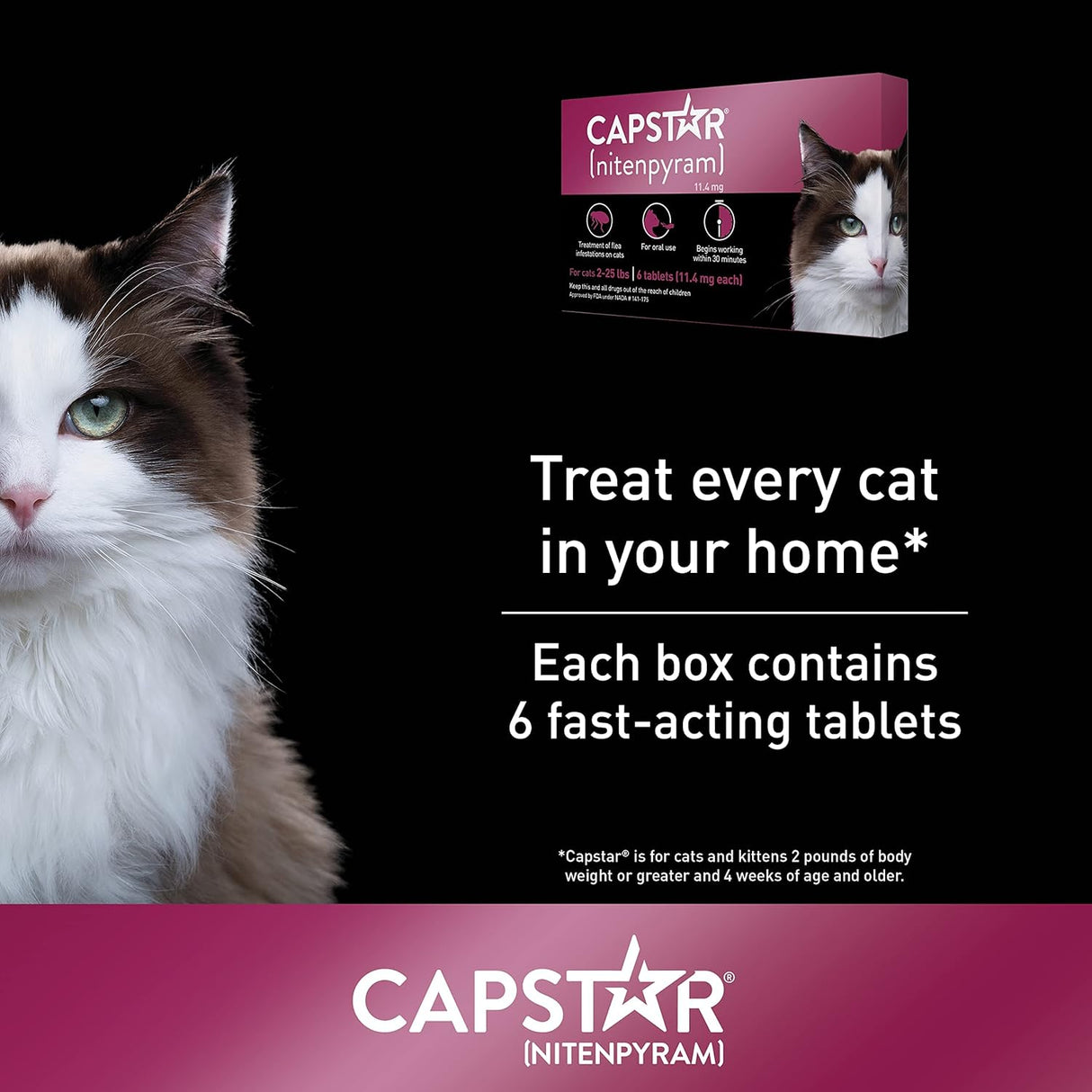 Antipulgas CAPSTAR (nitenpyram) Tratamiento oral 6 dosis