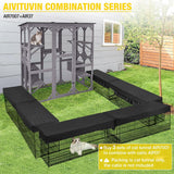 Casa para gatos Aivituvin, gran entrada, 71 pulgadas, exterior