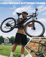 Bicicleta Eléctrica Racer 21 Velocidades, Motor 750W, 26 E-MTB