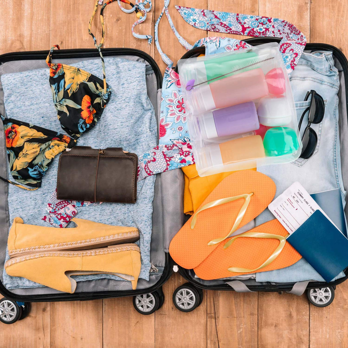 Paquete de 16 botellas de viaje para artículos de tocador