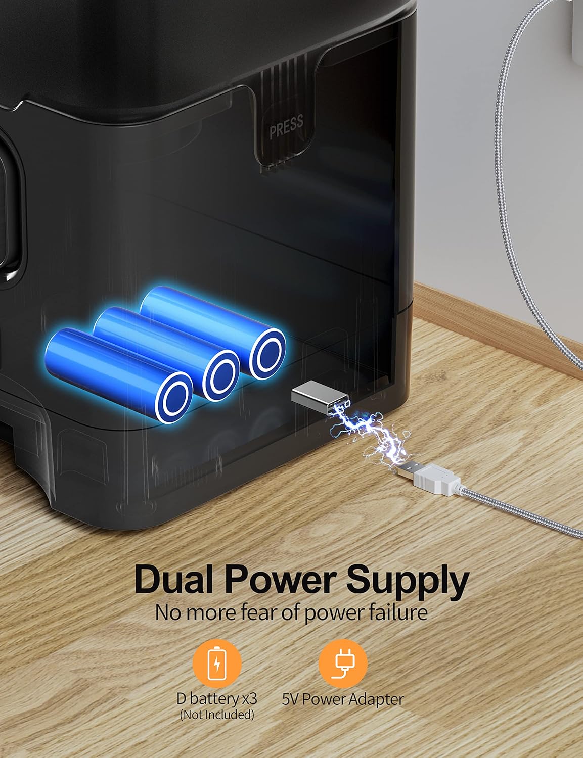 Dispensador de alimentos secos para gatos con temporizador