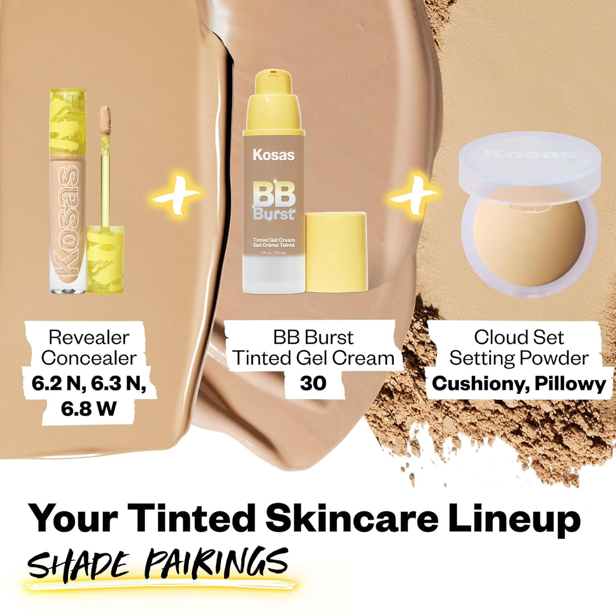 Crema de Gel Facial Tintada con Colágeno - Cobertura Ligera