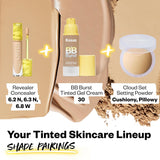 Crema de Gel Facial Tintada con Colágeno - Cobertura Ligera