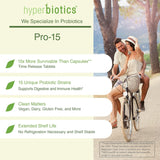 Suplementos Pro 15 probiótico vegano  Salud digestiva 30 und