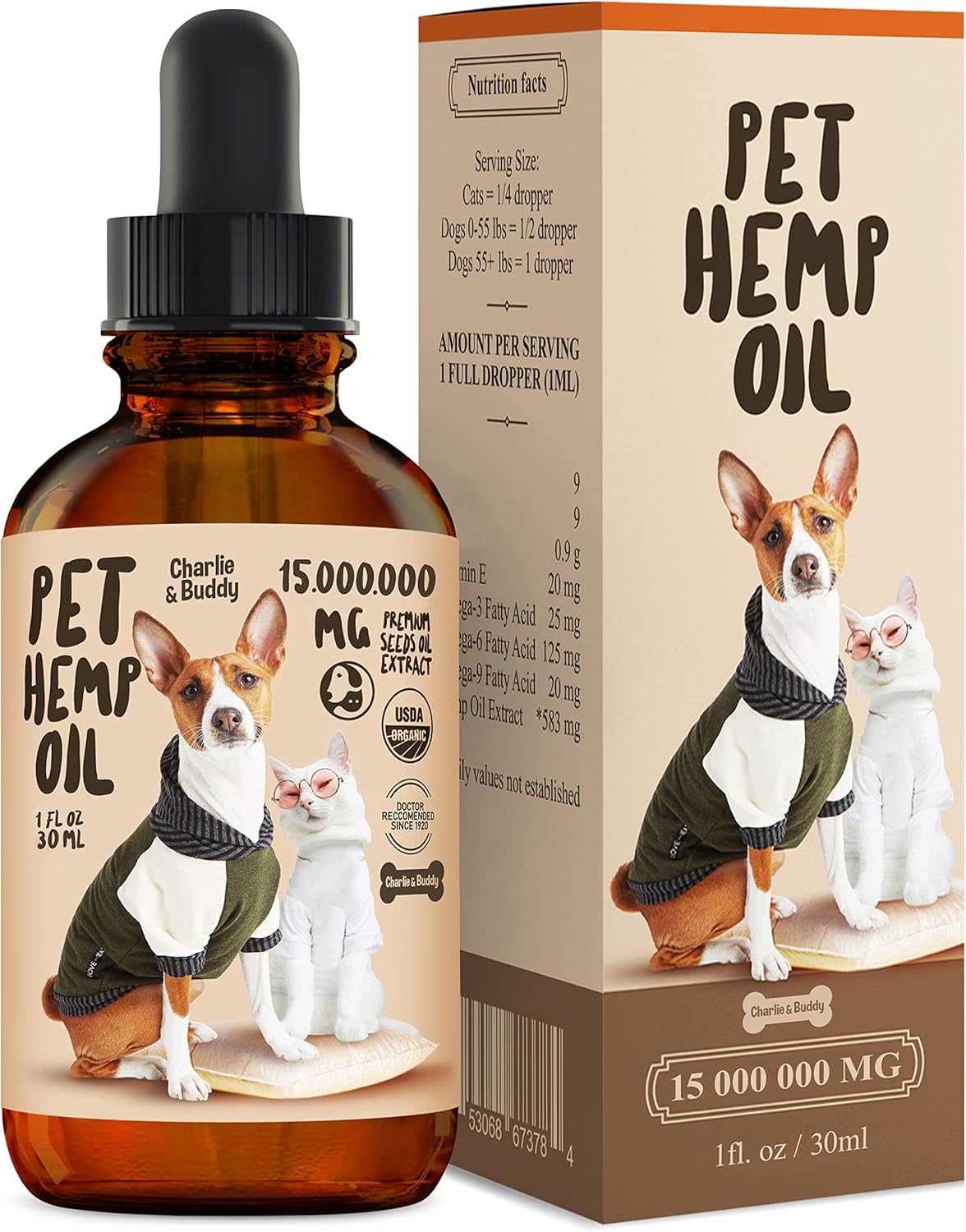 Vitaminas Aceite de cáñamo para perros y gatos