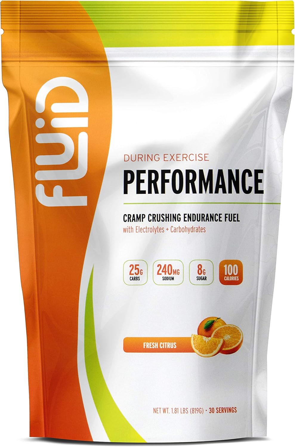Fluid Performance Bebida Deportiva Sin Azúcar con Electrolitos 30 Servs
