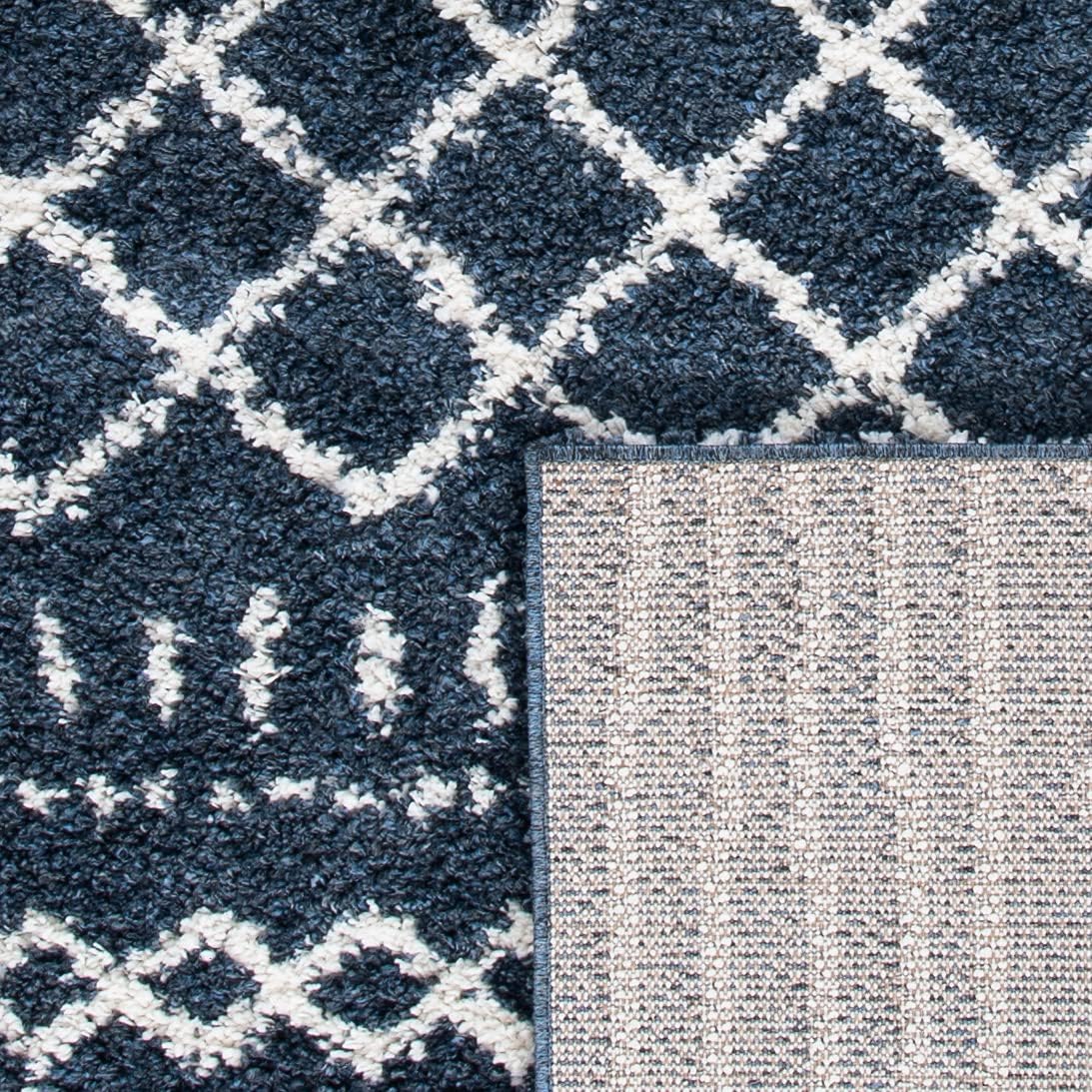 Alfombra de área Shag - Diseño marroquí, fácil cuidado, ASG741L