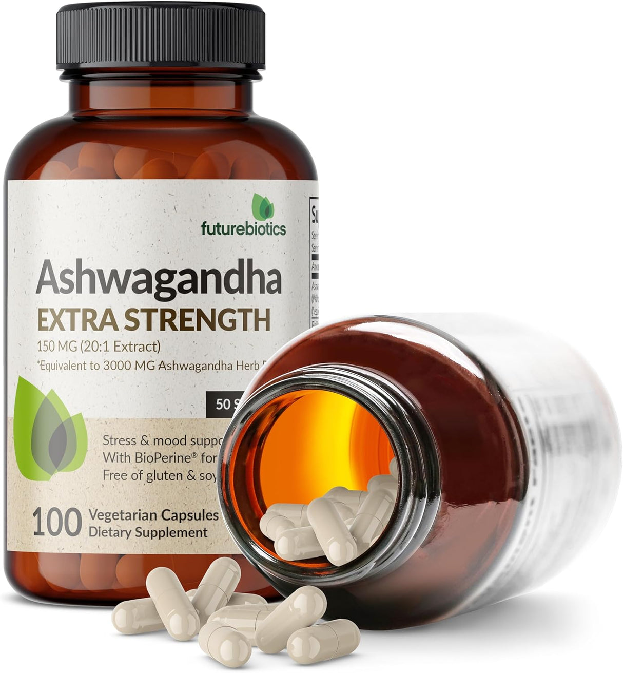Ashwagandha Soporte extra fuerte para el estrés  100 cápsula