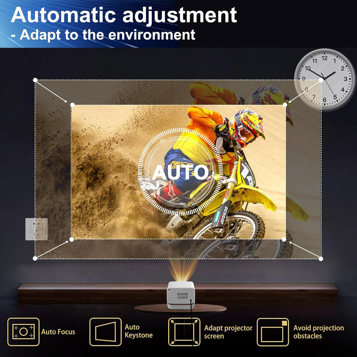 Proyector inteligente 4K con Android 9.0 ‎K10-5 HIPPUS
