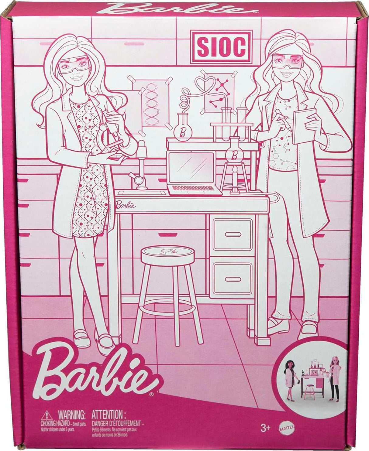 Barbie Careers Playset, Laboratorio Científico, 2 Muñecas Exclusiva
