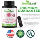 Suplemento de inositol Myo y D-Chiro con folato equilibrio