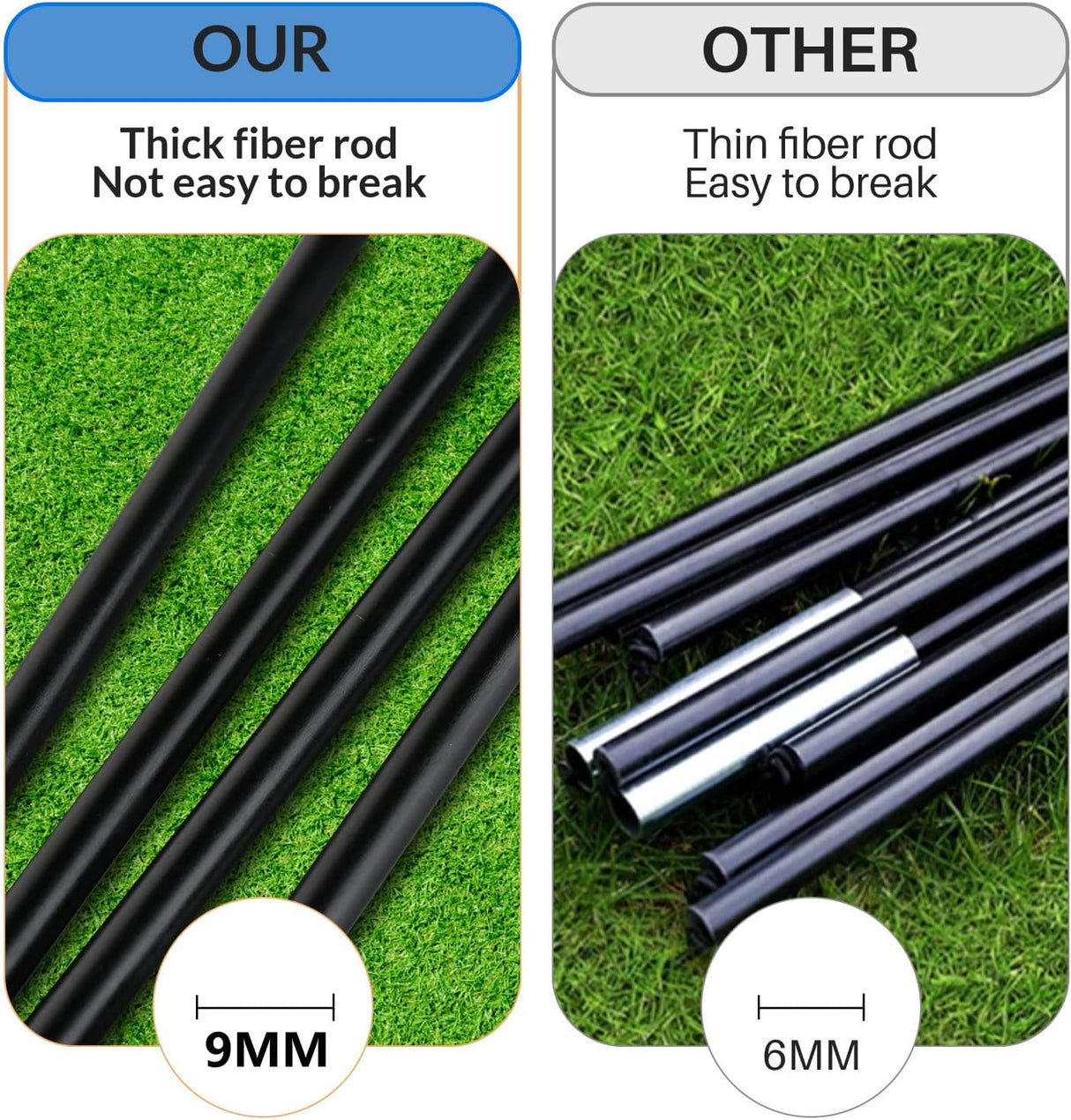 WEKEFON Porterías de fútbol para patio trasero