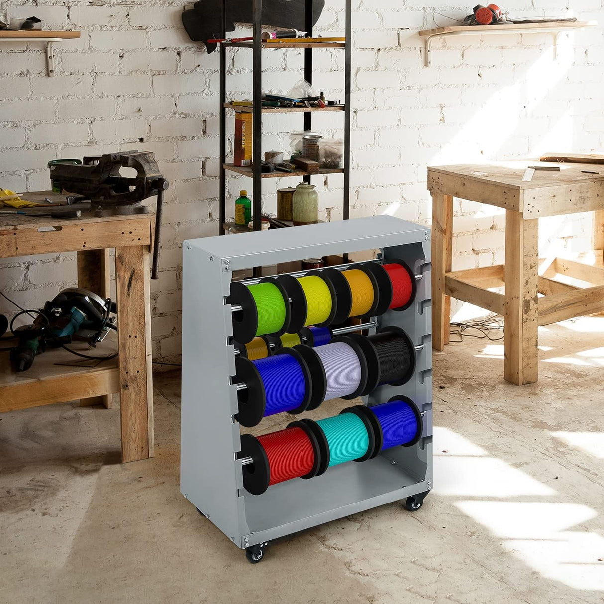 Carro de Almacenamiento de Cable uyoyous, 300lbs, 6 Varillas