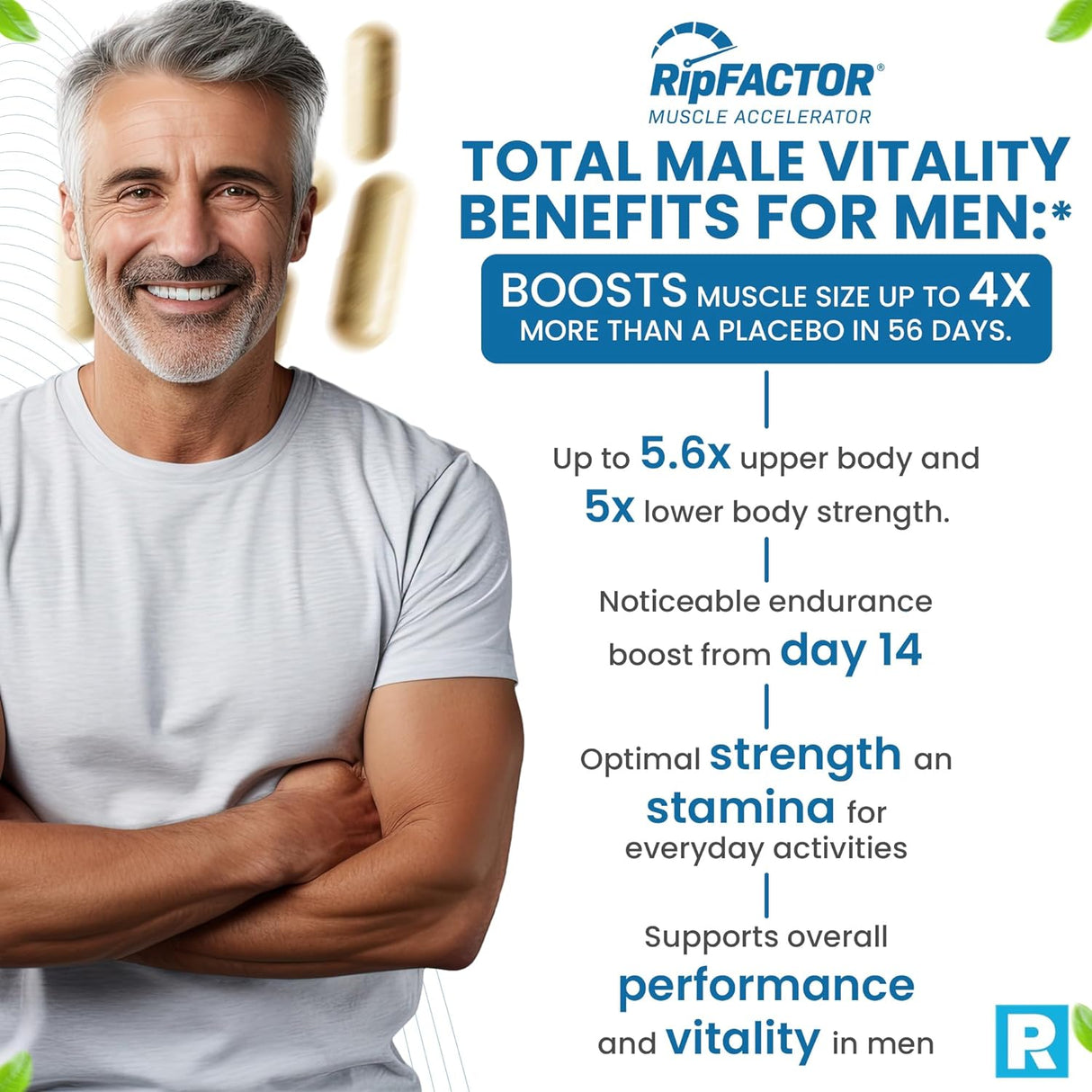 Suplemento avanzado de construcción muscular para hombres