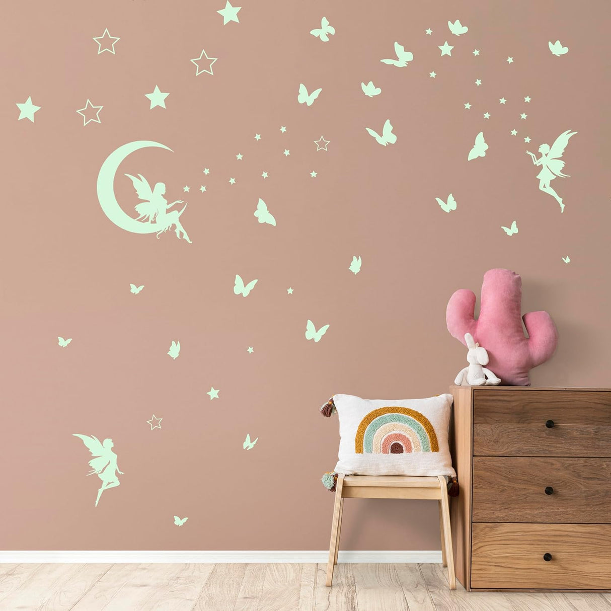 Vinilo decorativo de hadas, Glow in The Dark, luminiscente