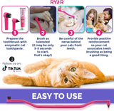 Cepillo de dientes para gatos de doble cara rosa flamenco