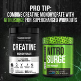 Creatina Monohidratada 425g Jacked Factory - Energía y Fuerza