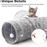 Túnel para gatos Love's Cabin 3 Vías con bola y orificio