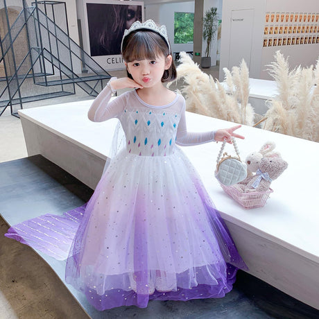 Disfraz de Elsa, Disney, vestido largo con accesorios, Halloween