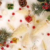 Árboles de Navidad Artificiales SATINIOR con Base de Madera 60 Pzas