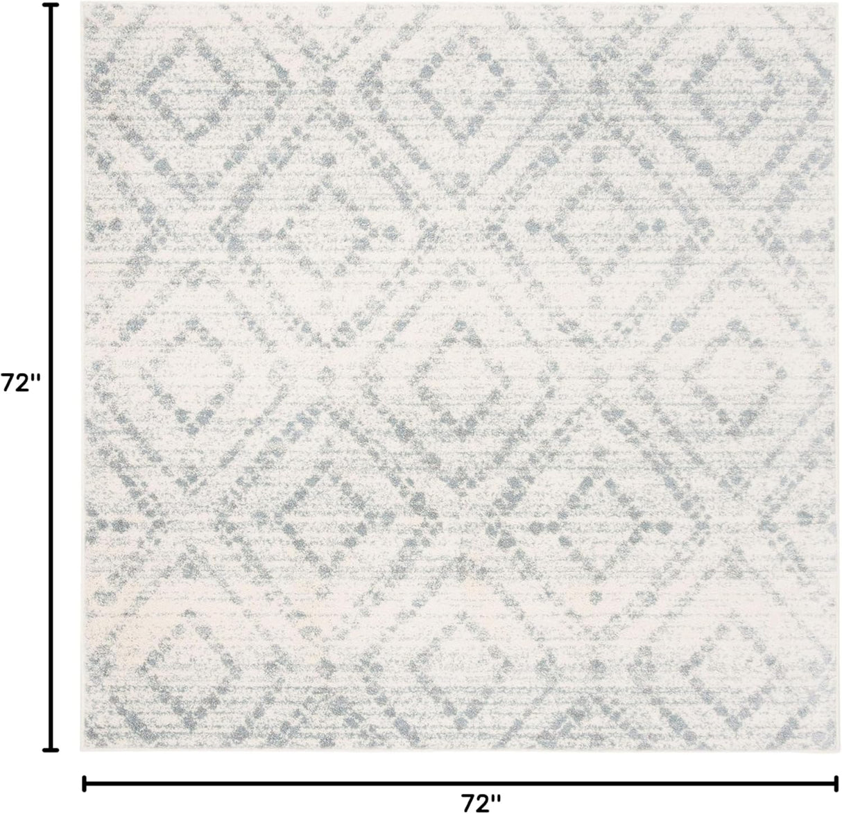 Alfombra Moderna con Diseño Diamante Distressed - ADR131T