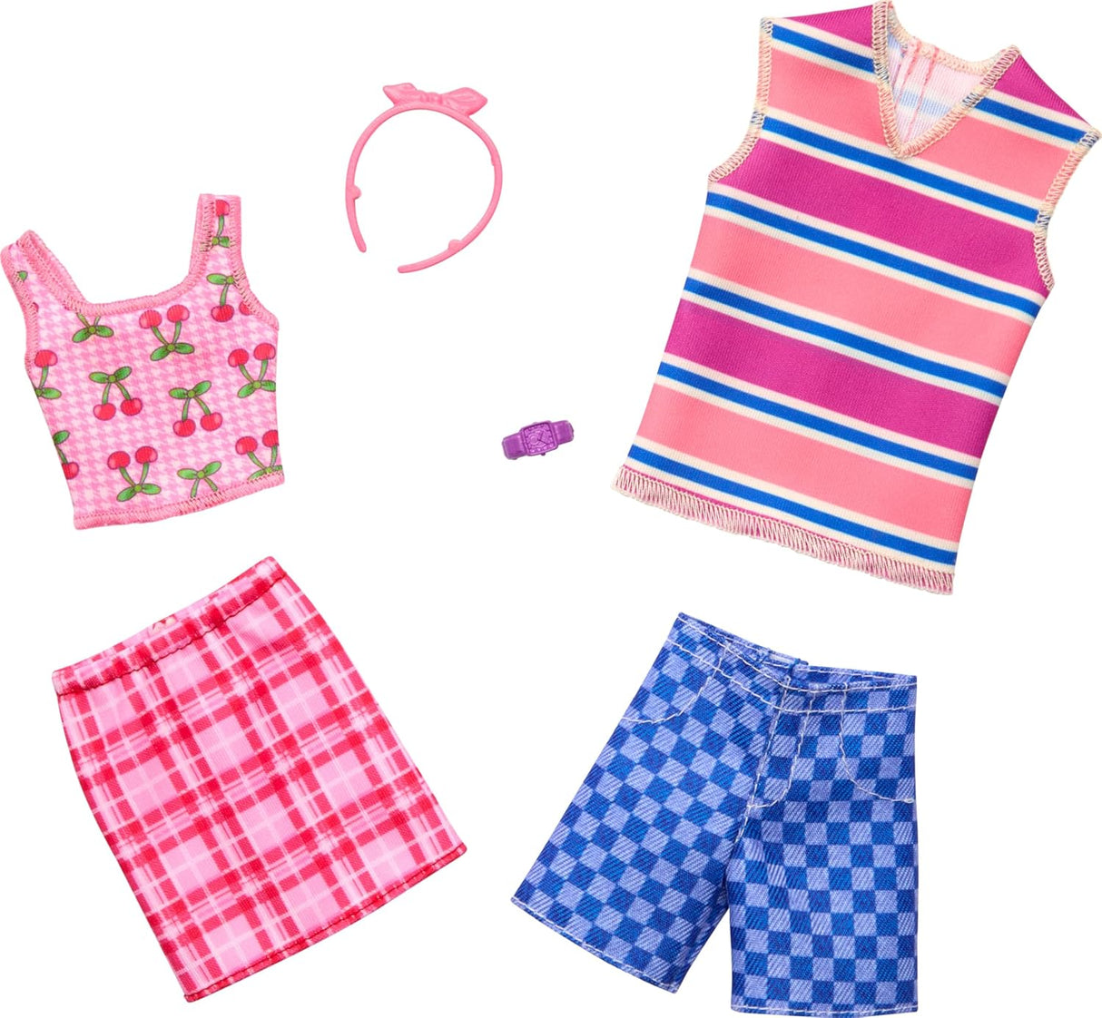 Conjunto de Ropa Barbie, Pack de Moda y Accesorios, 2 Looks