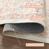 LIVEBOX Alfombra Área 5x7 Vintage Floral Antideslizante Modelo