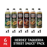 Salsas HERDEZ Taquería, Habanero, Verde, Roja, 6 Pack 9 oz
