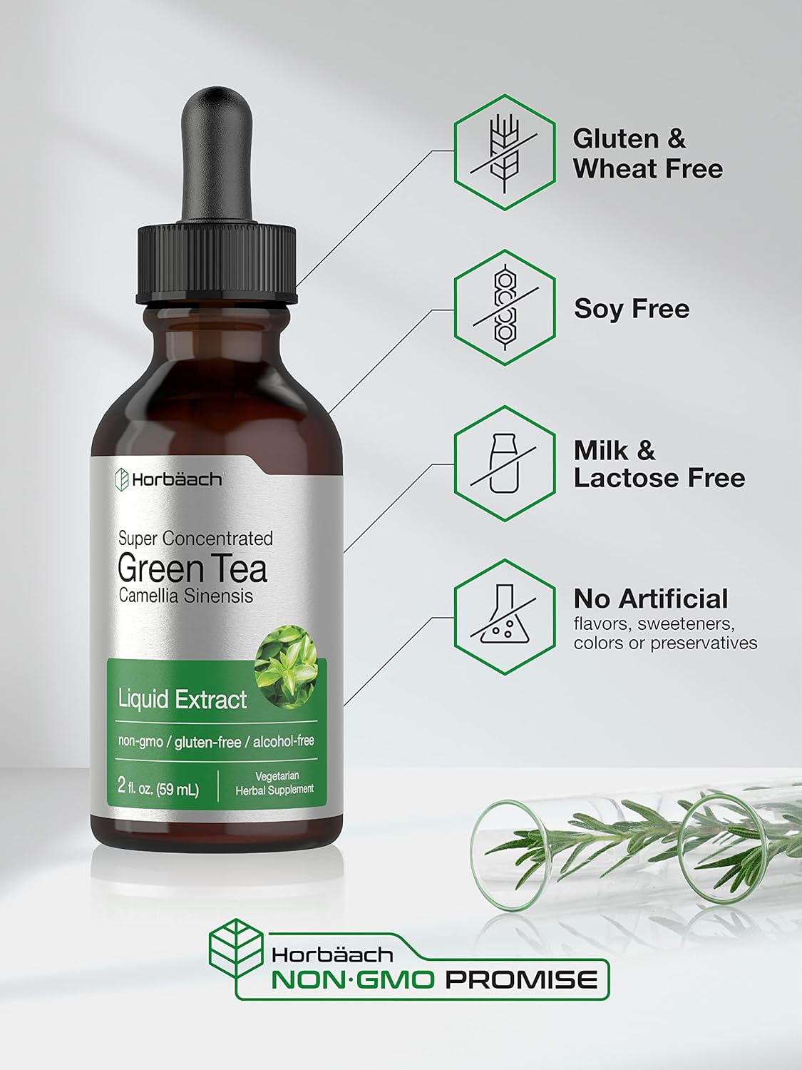 Suplemento Extracto de té verde 2 onzas líquidas concentrado