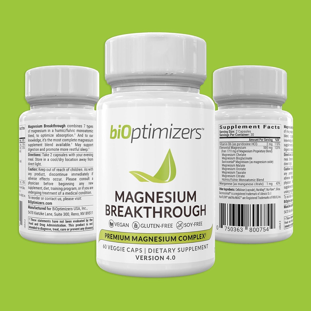 Suplementos Alimenticios de magnesio como bisglicinato