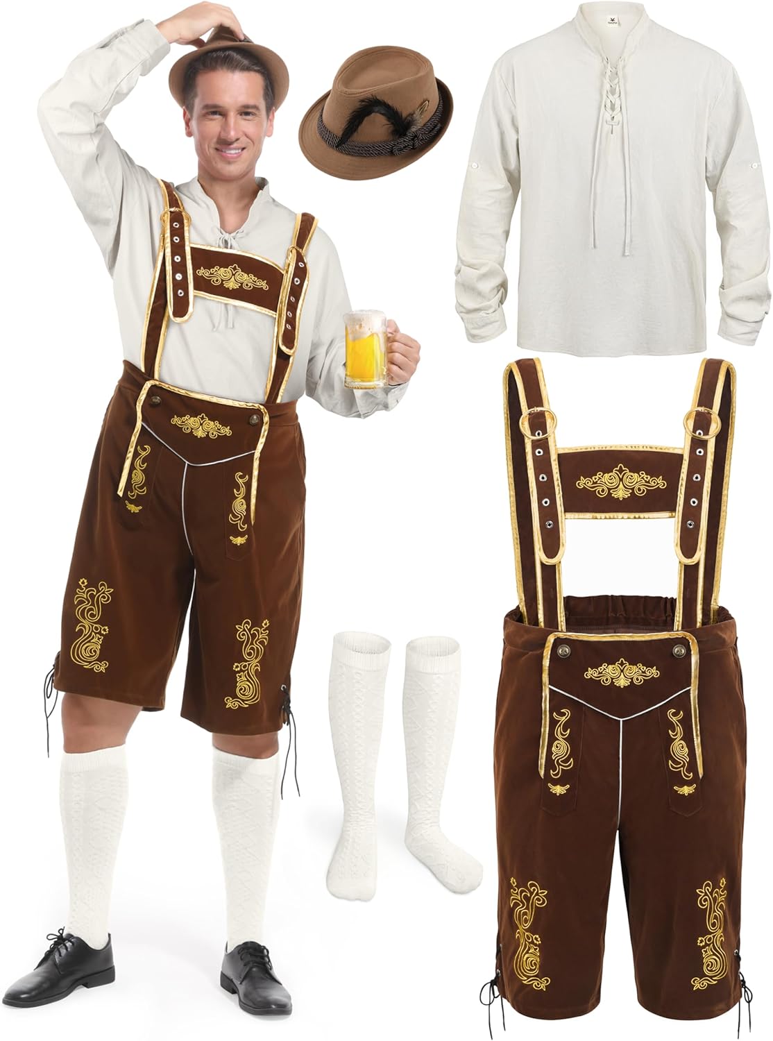 Conjunto Traje Oktoberfest, Lederhosen Bavarian para Hombre