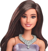 Muñeca Barbie Fashionistas #234, vestido burbuja brillante, accesorios