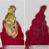 Flores Artificiales Briful 12'' Poinsettia para Decoración Navideña