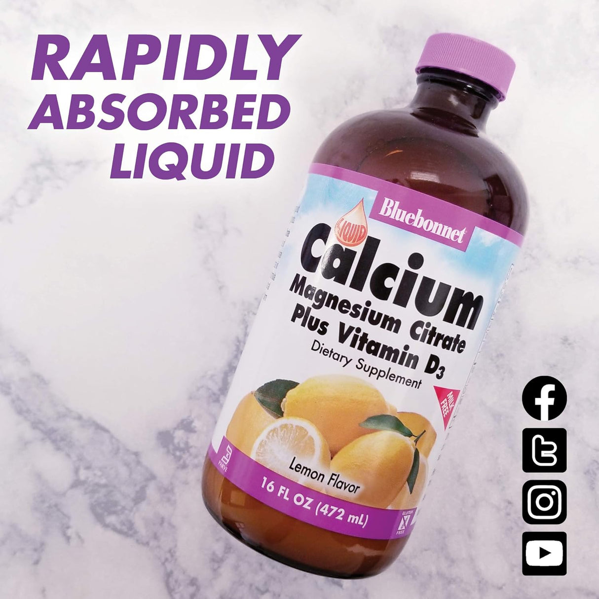 citrato de magnesio de calcio líquido con vitaminas D