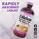citrato de magnesio de calcio líquido con vitaminas D
