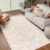 LIVEBOX Alfombra Área 5x7 Vintage Floral Antideslizante Modelo