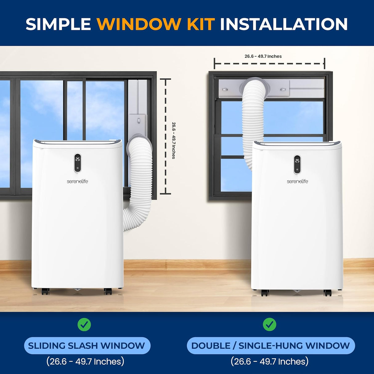 Aire acondicionado portátil SereneLife SLPAC240W 12000 BTU