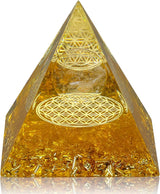 Pirámide de cristales de orgón para energía positiva, piedras