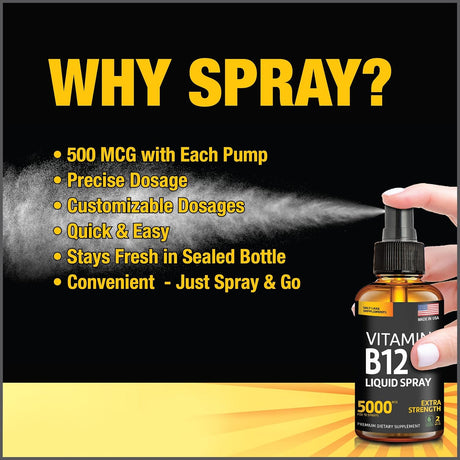 Suplemento  Vitamina B12 Sublingual 2 pack  Spray